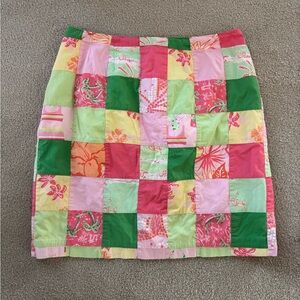 Lilly Pulitzer Colorful Patchwork Mini Skirt